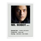 Postifull Mr. Robot - Çerçevesiz Poster - Duvar Dekoru - Dizi Ve Film Afiş Posterleri - Kalın Kuşe Kağıt;33 X 48 Gri - 30
