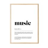 Postifull Music Çerçeveli Tablo, Ahşap Çerçeve Ve Poster, Dikey Duvar Tablosu Comfort Serisi No:108396;30 X 40 Ahşap Çerçeveli