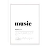 Postifull Music Çerçeveli Tablo, Beyaz Çerçeve Ve Poster, Dikey Duvar Tablosu Comfort Serisi No:108396;21 X 30 Beyaz Çerçeveli