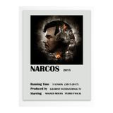 Postifull Narcos - Çerçevesiz Poster - Duvar Dekoru - Dizi Ve Film Afiş Posterleri - Kalın Kuşe Kağıt;15 X 21 Gri - 25