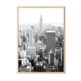 Postifull New York City Çerçeveli Tablo, Ahşap Çerçeve Ve Poster, Dikey Duvar Tablosu Comfort Serisi No:108304;10 X 15 Ahşap Çerçeveli