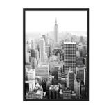 Postifull New York City Çerçeveli Tablo, Siyah Çerçeve Ve Poster, Dikey Duvar Tablosu Comfort Serisi No:108304;70 X 100 Siyah Çerçeveli