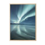 Postifull Northern Lights Çerçeveli Tablo, Ahşap Çerçeve Ve Poster, Duvar Tablosu Comfort Serisi No:108366;21 X 30 Ahşap Çerçeveli