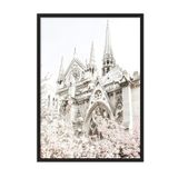 Postifull Notre Dame İn Bloom Çerçeveli Tablo, Siyah Çerçeve Ve Poster, Duvar Tablosu Comfort Serisi No:108370;70 X 100 Siyah Çerçeveli