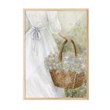 Postifull Picking Flowers Çerçeveli Tablo, Ahşap Çerçeve Ve Poster, Duvar Tablosu Comfort Serisi No:108545;10 X 15 Ahşap Çerçeveli