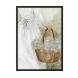 Postifull Picking Flowers Çerçeveli Tablo, Siyah Çerçeve Ve Poster, Duvar Tablosu Comfort Serisi No:108545;21 X 30 Siyah Çerçeveli