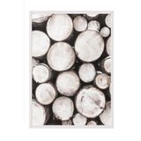 Postifull Pile Of Wood Çerçeveli Tablo, Beyaz Çerçeve Ve Poster, Dikey Duvar Tablosu Comfort Serisi No:108507;10 X 15 Beyaz Çerçeveli
