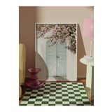 Postifull Pink Flower Door Çerçeveli Tablo, Beyaz Çerçeve Ve Poster, Duvar Tablosu Comfort Serisi No:108449;13 X 18 Beyaz Çerçeveli