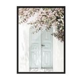 Postifull Pink Flower Door Çerçeveli Tablo, Siyah Çerçeve Ve Poster, Duvar Tablosu Comfort Serisi No:108449;15 X 21 Siyah Çerçeveli