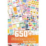 Postifull Planner Etiket Seti, 650 Adet Renkli Etiket, Ajanda Sticker Defteri, Bullet Journal, Günlük, Laptop; Renkli Planner