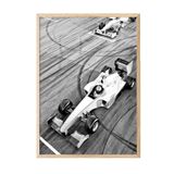 Postifull Race Car Çerçeveli Tablo, Ahşap Çerçeve Ve Poster, Dikey Duvar Tablosu Comfort Serisi No:108393;13 X 18 Ahşap Çerçeveli