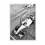 Postifull Race Car Çerçeveli Tablo, Beyaz Çerçeve Ve Poster, Dikey Duvar Tablosu Comfort Serisi No:108393;13 X 18 Beyaz Çerçeveli