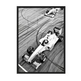 Postifull Race Car Çerçeveli Tablo, Siyah Çerçeve Ve Poster, Dikey Duvar Tablosu Comfort Serisi No:108393;70 X 100 Siyah Çerçeveli