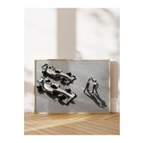 Postifull Race Winning Çerçeveli Tablo, Ahşap Çerçeve Ve Poster, Yatay Duvar Tablosu Comfort Serisi No:108392;13 X 18 Ahşap Çerçeveli