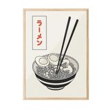 Postifull Ramen No1 Çerçeveli Tablo, Ahşap Çerçeve Ve Poster, Dikey Duvar Tablosu Comfort Serisi No:108554;30 X 42 Ahşap Çerçeveli