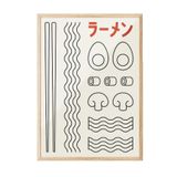 Postifull Ramen No2 Çerçeveli Tablo, Ahşap Çerçeve Ve Poster, Dikey Duvar Tablosu Comfort Serisi No:108555;10 X 15 Ahşap Çerçeveli