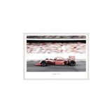 Postifull Red Race Car Çerçeveli Tablo, Beyaz Çerçeve Ve Poster, Yatay Duvar Tablosu Comfort Serisi No:108391;50 X 70 Beyaz Çerçeveli