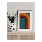 Postifull Retro Çizim Ve Estetik Poster, Boho Duvar Dekoru, Çerçevesiz 10Cm X 15Cm, Küçük Boy Duvar Tablosu;15 X 21 Yeşil