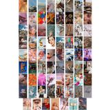 Postifull Retro Duvar Poster Seti - Arkası Yapışkanlı Kolaj Seti - Vintage Dekor - 10Cm*15Cm - 70 Adet;