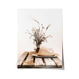 Postifull Rustic Çerçevesiz Poster, İskandinav Kahverengi Tablo, No:120 Kurutulmuş Bitkiler Ve Ahşap Palet;30 X 42 Renkli - 3