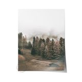 Postifull Rustic Çerçevesiz Poster, İskandinav Kahverengi Tablo, No:145 Orman Ve Sis Fotoğraf, Dikey;30 X 40 Renkli - 3