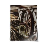 Postifull Rustic Çerçevesiz Poster, İskandinav Kahverengi Tablo, No:44 Eski Tekerlek Fotoğraf, Dikey;30 X 40 Renkli - 3