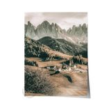 Postifull Rustic Çerçevesiz Poster, İskandinav Yeşil Tablo, No:406 Dağ Manzarası Fotoğraf, Yatay;30 X 40 Renkli - 10