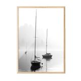 Postifull Sail Boats Çerçeveli Tablo, Ahşap Çerçeve Ve Poster, Dikey Duvar Tablosu Comfort Serisi No:108383;10 X 15 Ahşap Çerçeveli