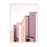 Postifull Shades Of Pink Çerçeveli Tablo, Beyaz Çerçeve Ve Poster, Duvar Tablosu Comfort Serisi No:108487;50 X 70 Beyaz Çerçeveli