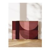 Postifull Shapes Of Red Çerçeveli Tablo, Ahşap Çerçeve Ve Poster, Yatay Duvar Tablosu Comfort Serisi No:108569;30 X 40 Ahşap Çerçeveli