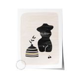 Postifull Siyah Beyaz Boho Duvar Dekoru, Çerçevesiz Poster, Çerçevesiz Duvar Tablosu - Fine Art Kağıt;33 X 48 Renkli - 22