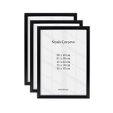 Postifull Siyah Çerçeve, 3 Adet Set, Poster ve Fotoğraf Çerçevesi, Resim Duvar Çerçevesi, Salon Çerçevesi