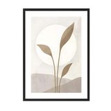 Postifull Siyah Çerçeveli Tablo, Poster Ve Çerçeve Seti, Beige Solar Comfort Serisi No:108579;13 X 18 Siyah Çerçeveli
