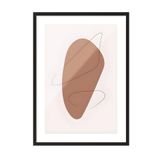 Postifull Siyah Çerçeveli Tablo, Poster Ve Çerçeve Seti, Graphic Shapes And Lines No1 Comfort Serisi No:108585;70 X 100 Siyah Çerçeveli