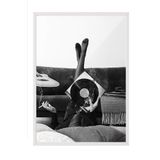 Postifull Smoky Vinyl Record Çerçeveli Tablo, Beyaz Çerçeve Ve Poster, Duvar Tablosu Comfort Serisi No:108395;50 X 70 Beyaz Çerçeveli