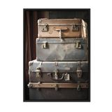Postifull Suitcases Çerçeveli Tablo, Siyah Çerçeve Ve Poster, Dikey Duvar Tablosu Comfort Serisi No:108318;70 X 100 Siyah Çerçeveli