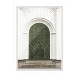 Postifull The Green Door Çerçeveli Tablo, Beyaz Çerçeve Ve Poster, Duvar Tablosu Comfort Serisi No:108551;10 X 15 Beyaz Çerçeveli