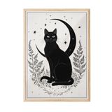 Postifull The Moon Çerçeveli Tablo, Ahşap Çerçeve Ve Poster, Dikey Duvar Tablosu Comfort Serisi No:108361;15 X 21 Ahşap Çerçeveli