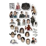 Postifull The Walking Dead Temalı Sticker Ve Etiket Seti - Orta Boy - Su Geçirmez, Kalın Yapışkanlı Sticker;