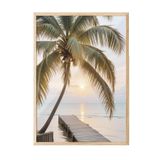 Postifull Tropical Jetty Çerçeveli Tablo, Ahşap Çerçeve Ve Poster, Duvar Tablosu Comfort Serisi No:108309;13 X 18 Ahşap Çerçeveli
