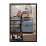 Postifull Trunk Trolley Çerçeveli Tablo, Siyah Çerçeve Ve Poster, Dikey Duvar Tablosu Comfort Serisi No:108285;50 X 70 Siyah Çerçeveli