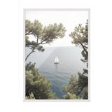 Postifull Tuscany Boat Çerçeveli Tablo, Beyaz Çerçeve Ve Poster, Dikey Duvar Tablosu Comfort Serisi No:108321;30 X 40 Beyaz Çerçeveli