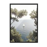Postifull Tuscany Boat Çerçeveli Tablo, Siyah Çerçeve Ve Poster, Dikey Duvar Tablosu Comfort Serisi No:108321;30 X 40 Siyah Çerçeveli