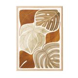 Postifull Warm Leaves Çerçeveli Tablo, Ahşap Çerçeve Ve Poster, Dikey Duvar Tablosu Comfort Serisi No:108528;10 X 15 Ahşap Çerçeveli