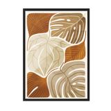 Postifull Warm Leaves Çerçeveli Tablo, Siyah Çerçeve Ve Poster, Dikey Duvar Tablosu Comfort Serisi No:108528;13 X 18 Siyah Çerçeveli