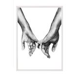 Postifull Watercolour Hands Çerçeveli Tablo, Beyaz Çerçeve Ve Poster, Duvar Tablosu Comfort Serisi No:108518;30 X 40 Beyaz Çerçeveli