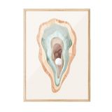 Postifull Watercolour Oyster Çerçeveli Tablo, Ahşap Çerçeve Ve Poster, Duvar Tablosu Comfort Serisi No:108522;15 X 21 Ahşap Çerçeveli