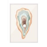 Postifull Watercolour Oyster Çerçeveli Tablo, Beyaz Çerçeve Ve Poster, Duvar Tablosu Comfort Serisi No:108522;13 X 18 Beyaz Çerçeveli