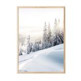 Postifull Winter Sunrise Çerçeveli Tablo, Ahşap Çerçeve Ve Poster, Duvar Tablosu Comfort Serisi No:108510;10 X 15 Ahşap Çerçeveli