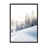 Postifull Winter Sunrise Çerçeveli Tablo, Siyah Çerçeve Ve Poster, Duvar Tablosu Comfort Serisi No:108510;30 X 40 Siyah Çerçeveli